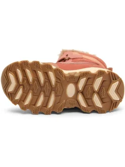 Leder-Winterboots in Rosa