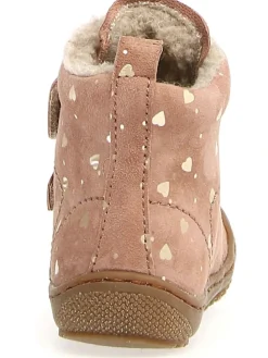 Leder-Winterboots in Rosa
