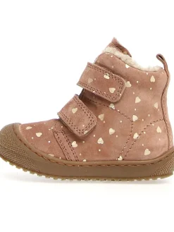 Leder-Winterboots in Rosa