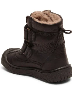 Leder-Winterboots in Schwarz