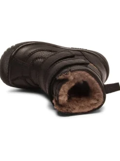 Leder-Winterboots in Schwarz