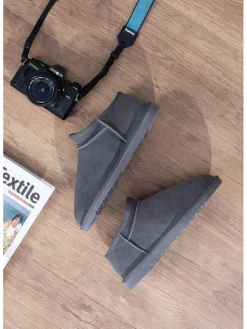 Leder-Winterboots "Jack" in Grau