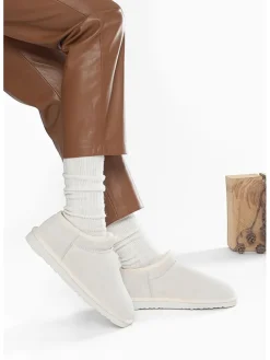 Leder-Winterboots "Jackie" in Weiß