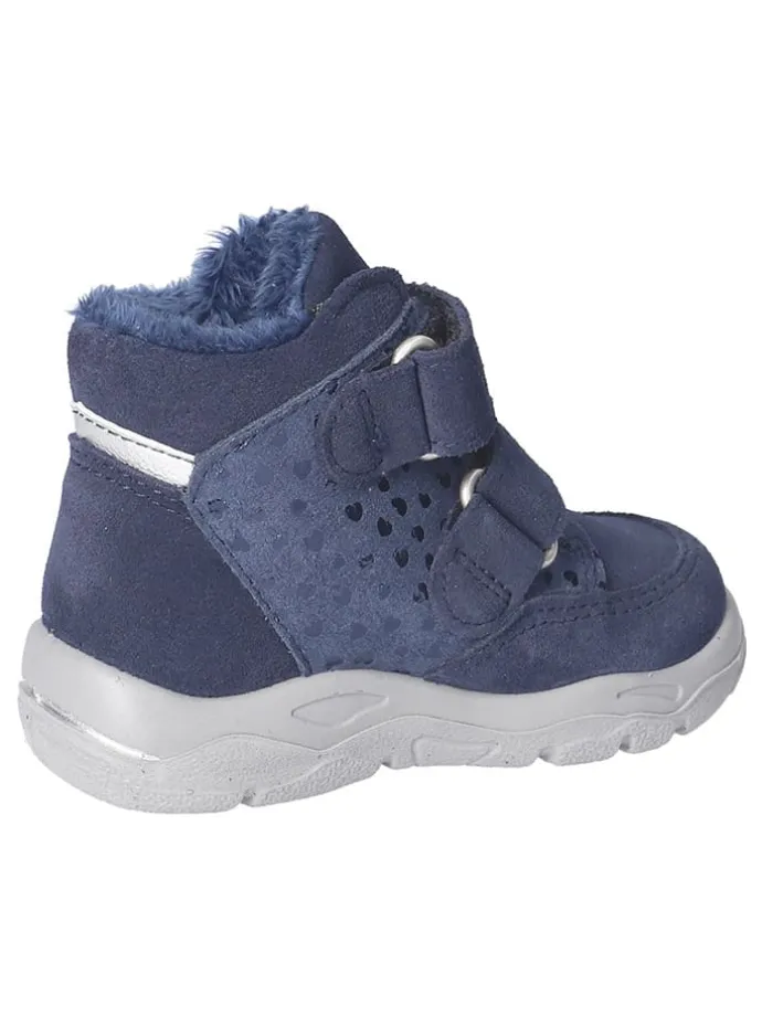 Leder-Winterboots "Monja" in Dunkelblau