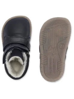 Leder-Winterboots "Rabbit" in Dunkelblau