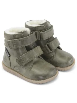 Leder-Winterboots "Rabbit" in Khaki
