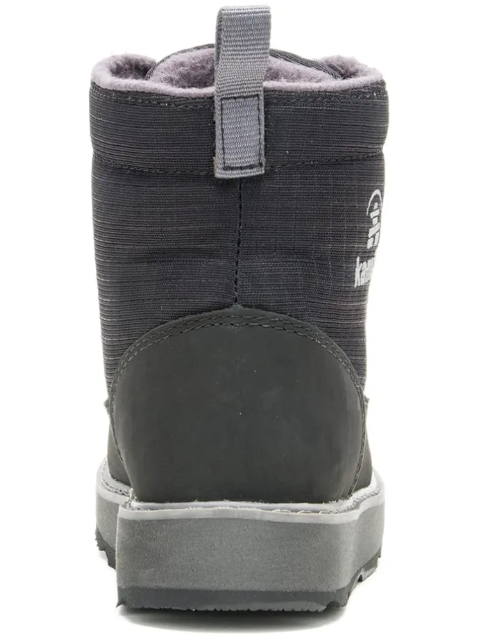 Leder-Winterboots "Risehiker" in Schwarz