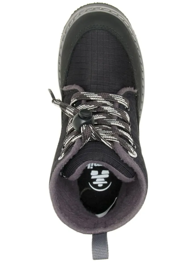 Leder-Winterboots "Risehiker" in Schwarz