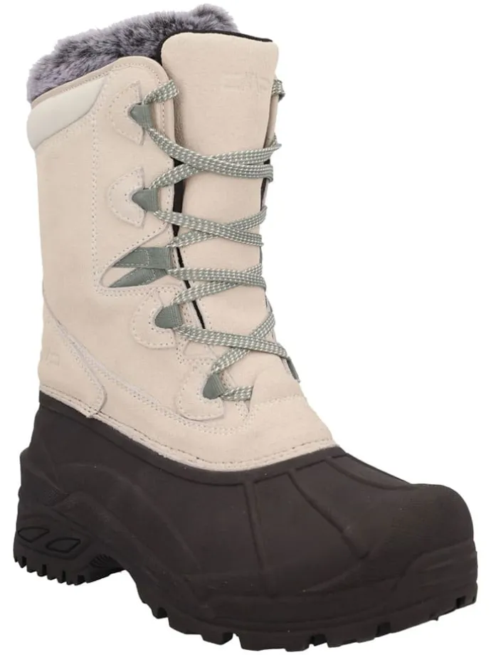 Leder-Winterstiefel "Borhea" in Beige