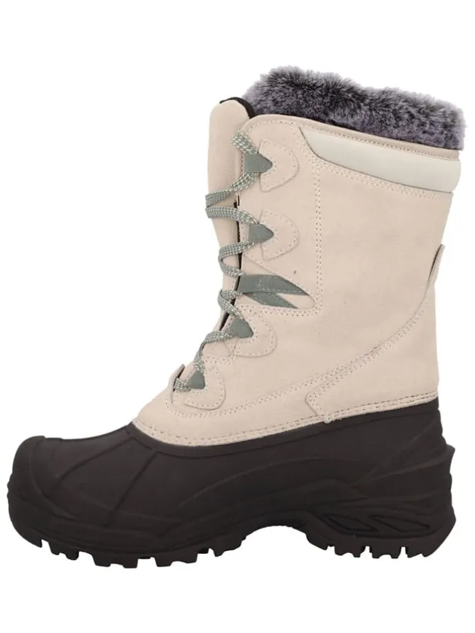 Leder-Winterstiefel "Borhea" in Beige