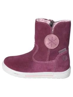 Leder-Winterstiefel "Candy" in Pflaume