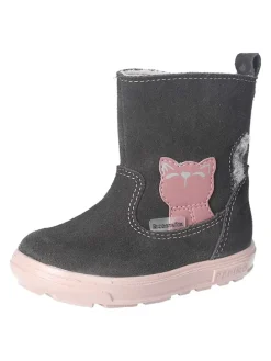 Leder-Winterstiefel "Corina-S" in Anthrazit