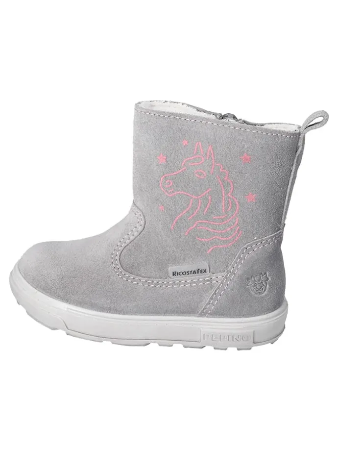 Leder-Winterstiefel "Cosa S" in Grau