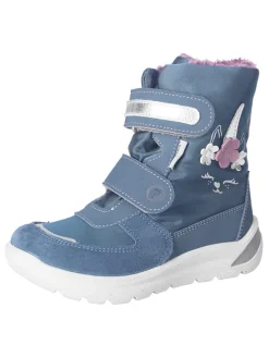 Leder-Winterstiefel "Gaia" in Blau