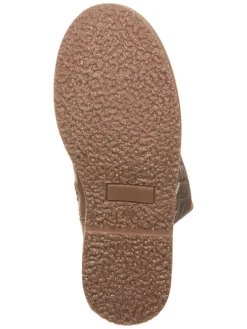 Leder-Winterstiefel in Beige/ Gold