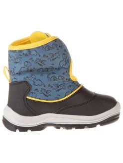 Leder-Winterstiefel in Blau