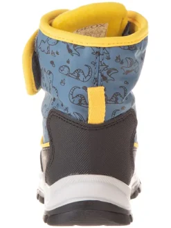 Leder-Winterstiefel in Blau