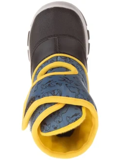 Leder-Winterstiefel in Blau