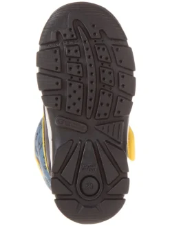 Leder-Winterstiefel in Blau