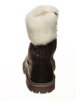 Leder-Winterstiefel in Braun