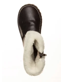 Leder-Winterstiefel in Braun