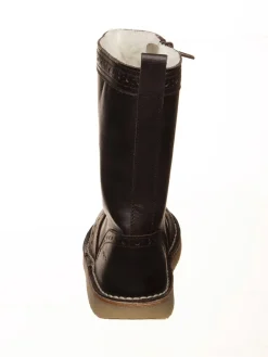 Leder-Winterstiefel in Braun