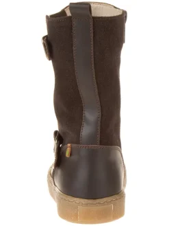 Leder-Winterstiefel in Braun