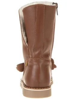 Leder-Winterstiefel in Braun