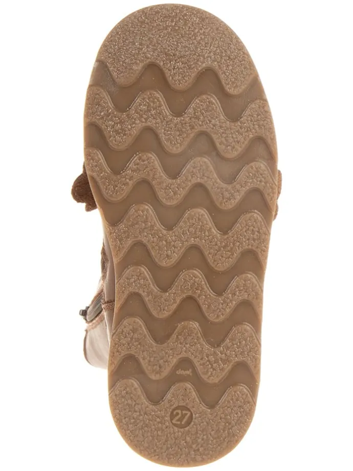 Leder-Winterstiefel in Braun