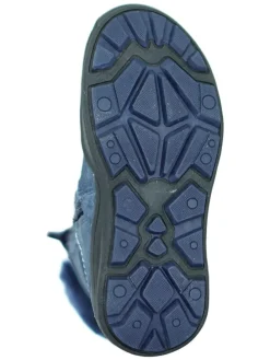 Leder-Winterstiefel in Dunkelblau