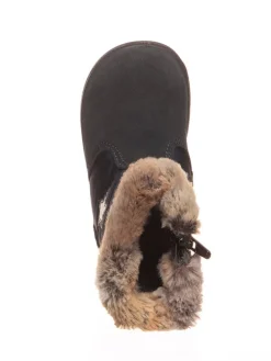 Leder-Winterstiefel in Dunkelblau