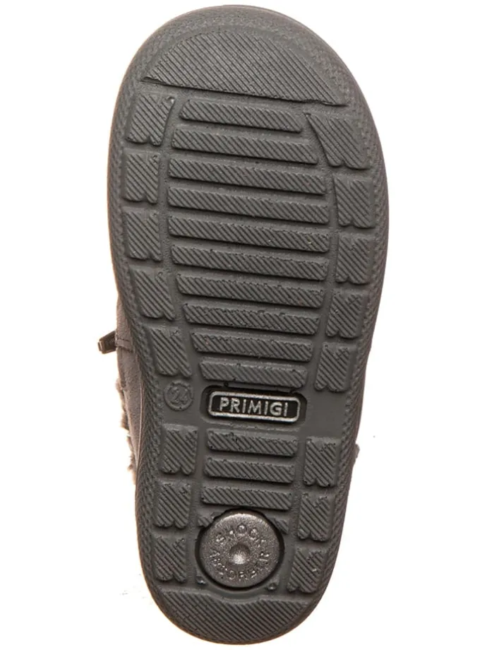 Leder-Winterstiefel in Grau