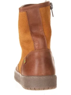 Leder-Winterstiefel in Hellbraun