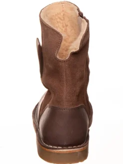 Leder-Winterstiefel in Hellbraun