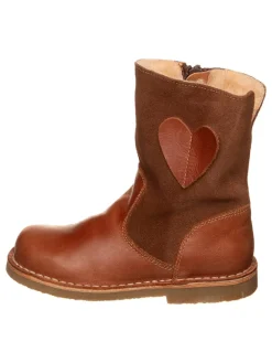 Leder-Winterstiefel in Hellbraun