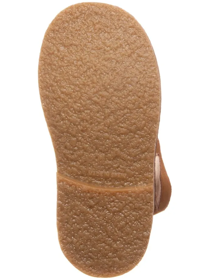 Leder-Winterstiefel in Hellbraun