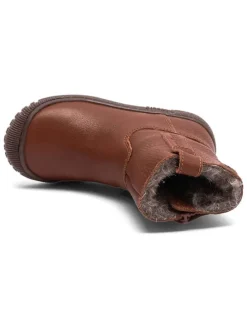 Leder-Winterstiefel in Hellbraun