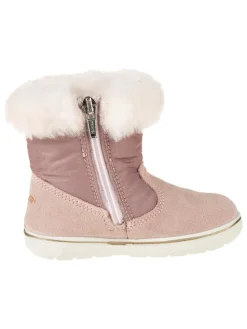 Leder-Winterstiefel in Rosa