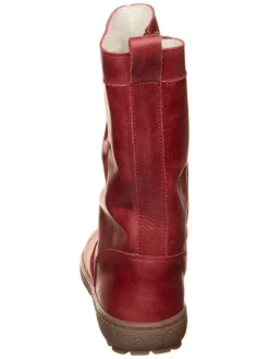 Leder-Winterstiefel in Rot