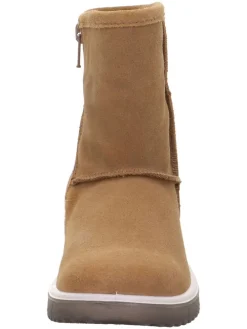 Leder-Winterstiefel "Lora" in Hellbraun