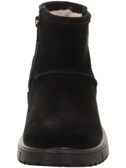 Leder-Winterstiefel "Lora" in Schwarz