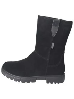 Leder-Winterstiefel "Ria" in Schwarz