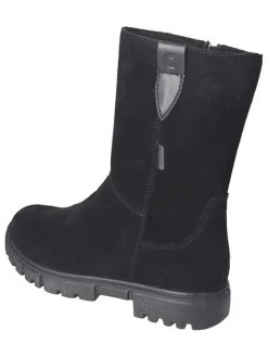 Leder-Winterstiefel "Ria" in Schwarz