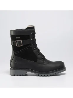 Leder-Winterstiefel "Roguemid" in Schwarz