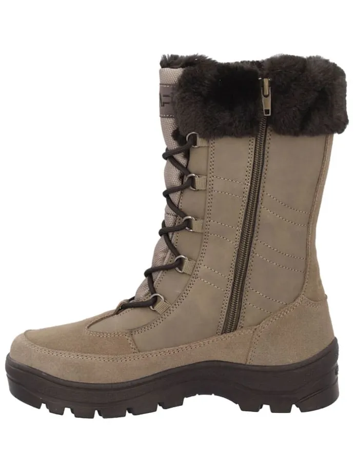 Leder-Winterstiefel "Rowenna" in Beige