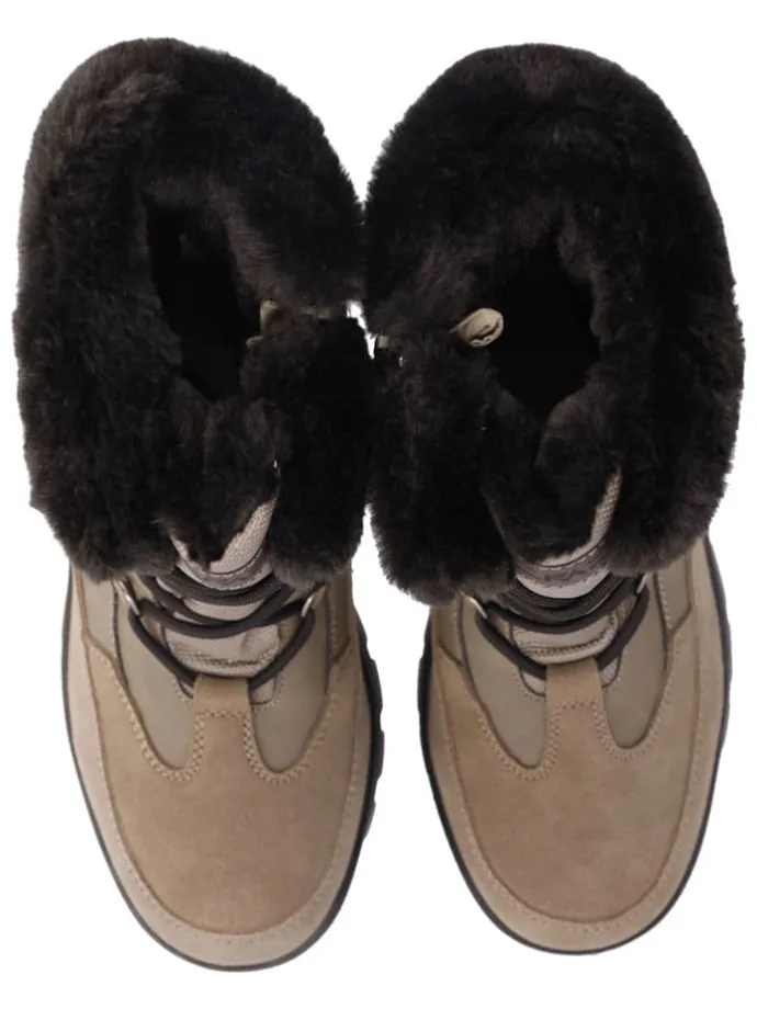 Leder-Winterstiefel "Rowenna" in Beige