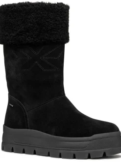 Leder-Winterstiefel "Spherica" in Schwarz