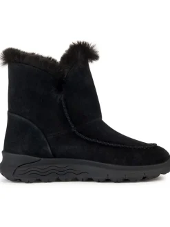 Leder-Winterstiefel "Spherica" in Schwarz