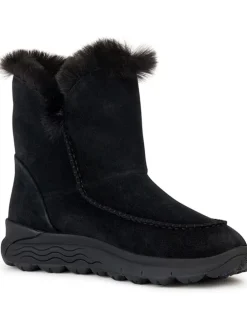 Leder-Winterstiefel "Spherica" in Schwarz