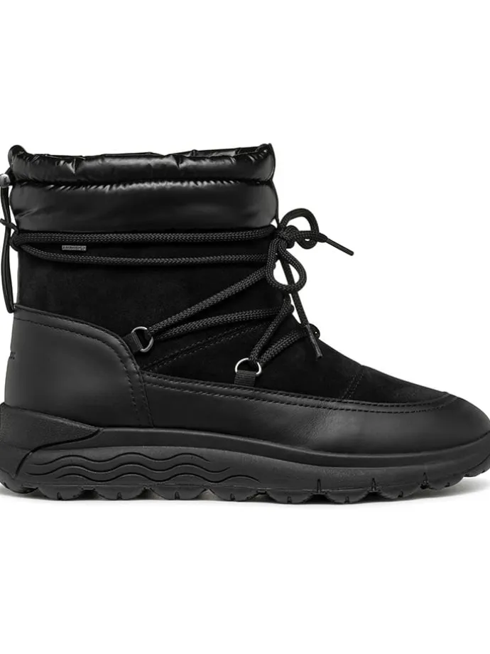 Leder-Winterstiefel "Spherica" in Schwarz